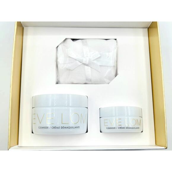 Eve Lom Legendary 3pc Cleanse Skincare Set - 100ml & Travel 30m w/ Muslin Cloth - Picture 1 of 5